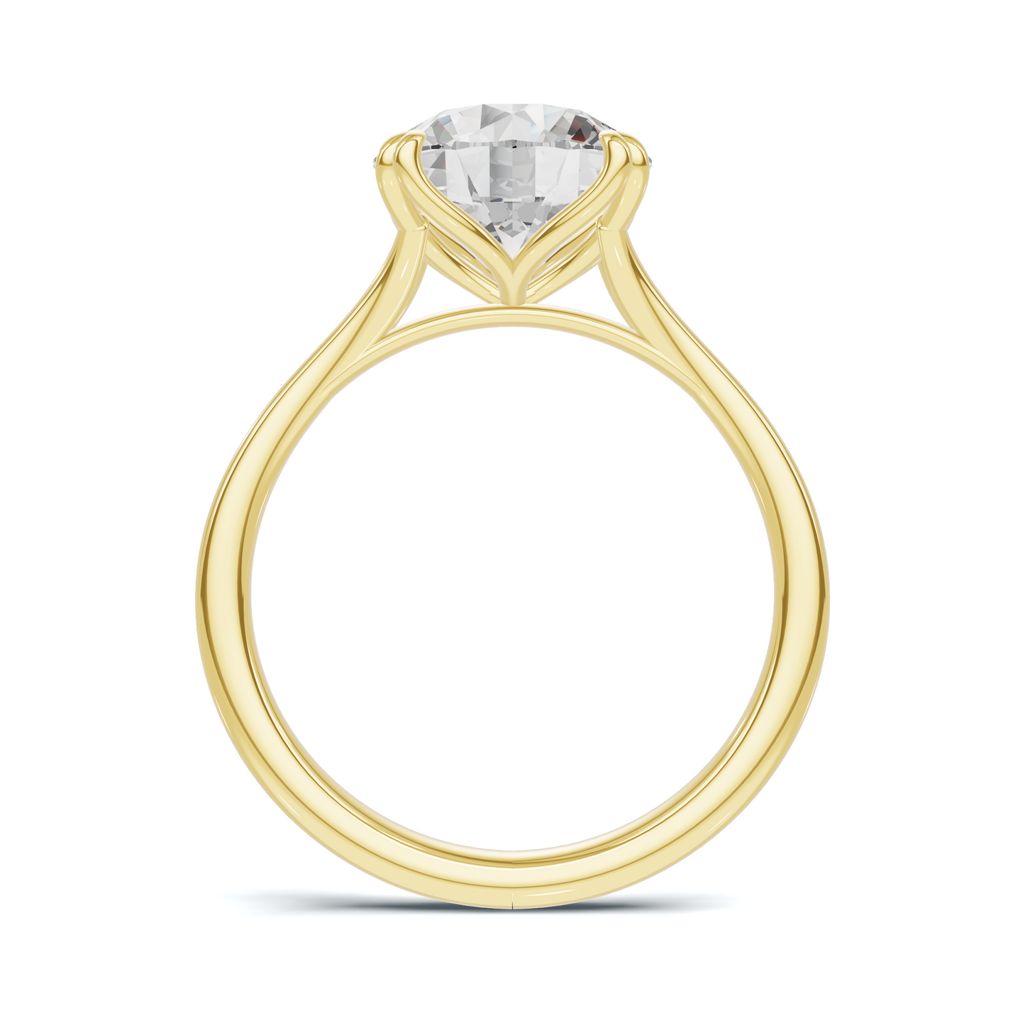Elegant Sculpted Solitaire Ring