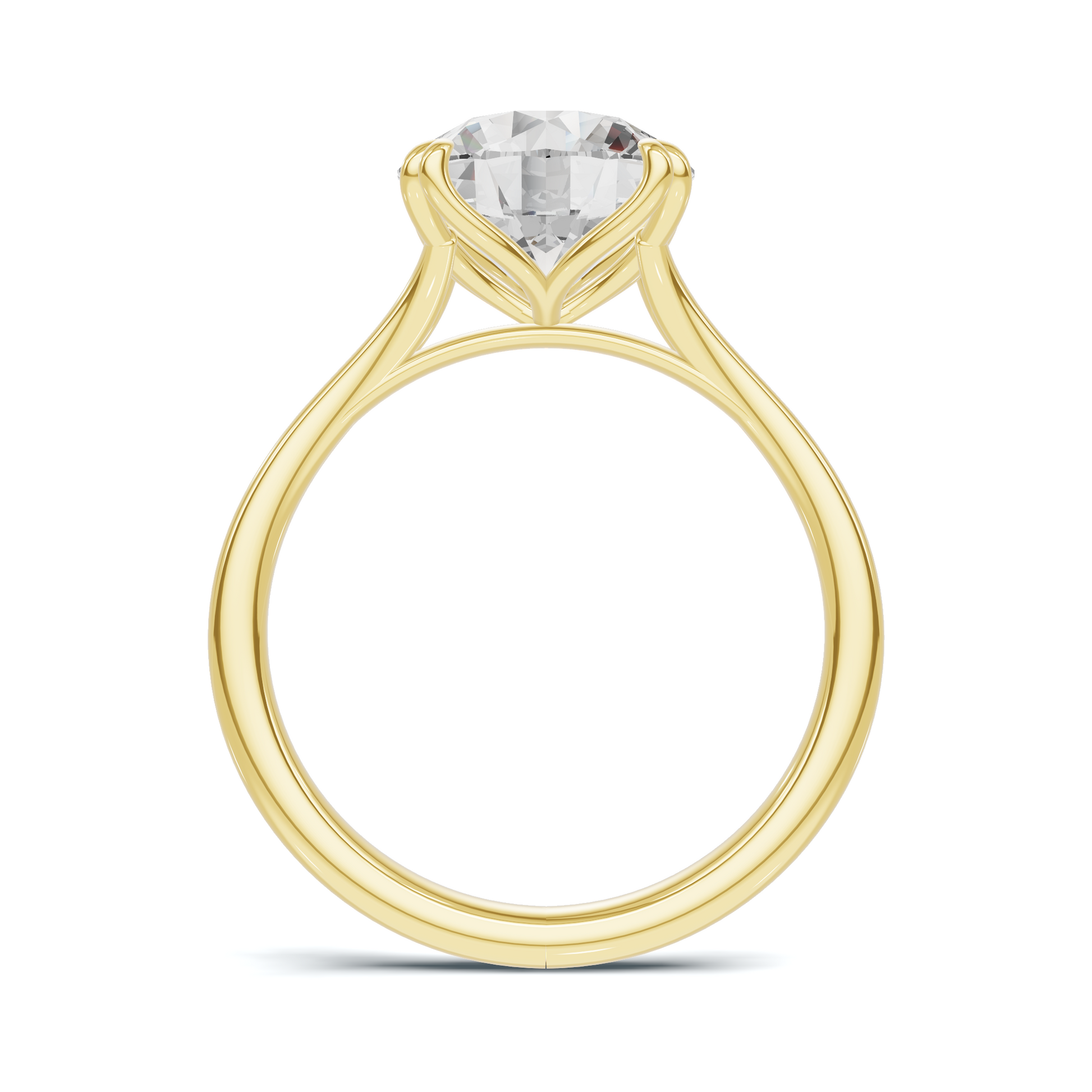 Elegant Sculpted Solitaire Ring