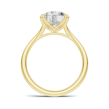 Elegant Sculpted Solitaire Ring