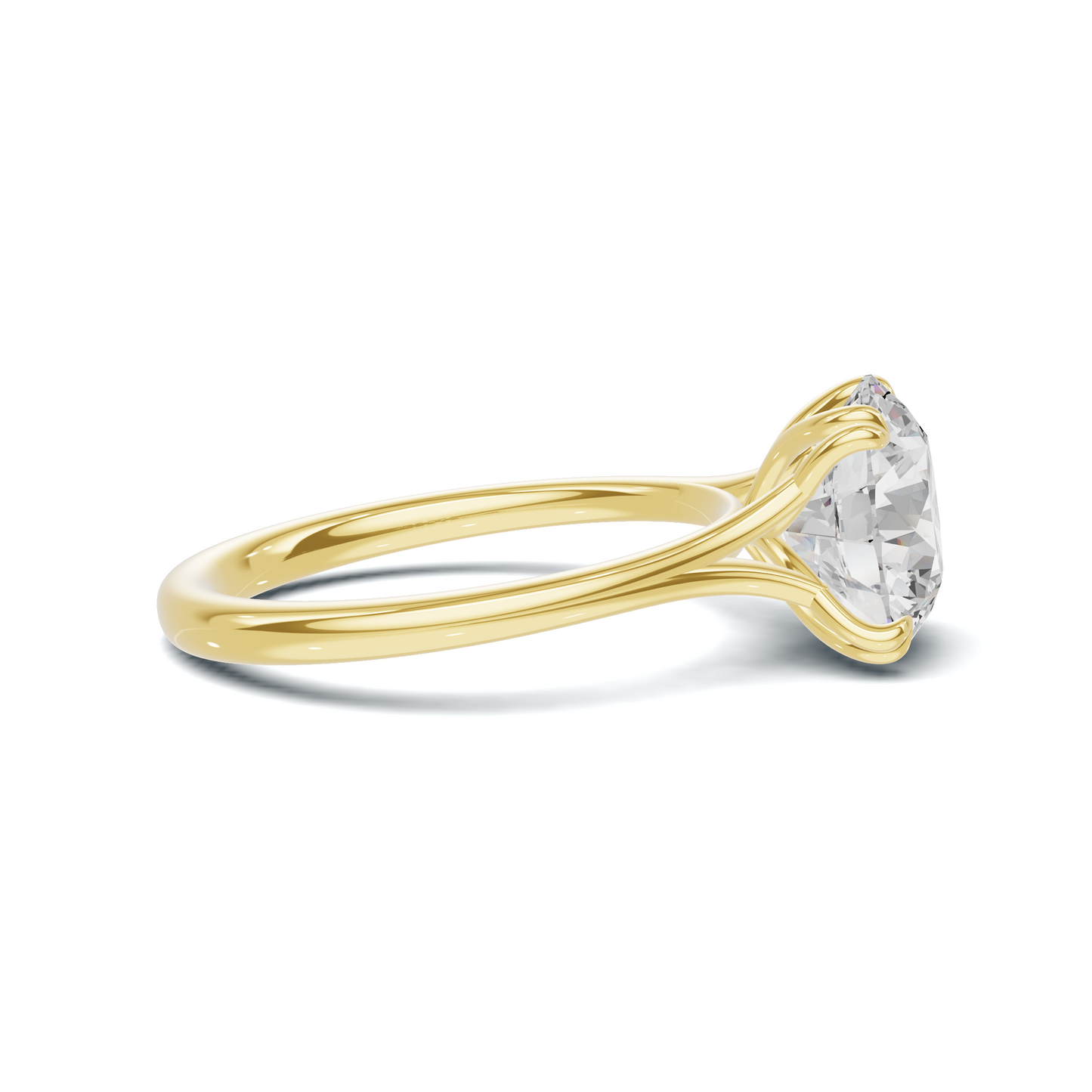 Elegant Sculpted Solitaire Ring