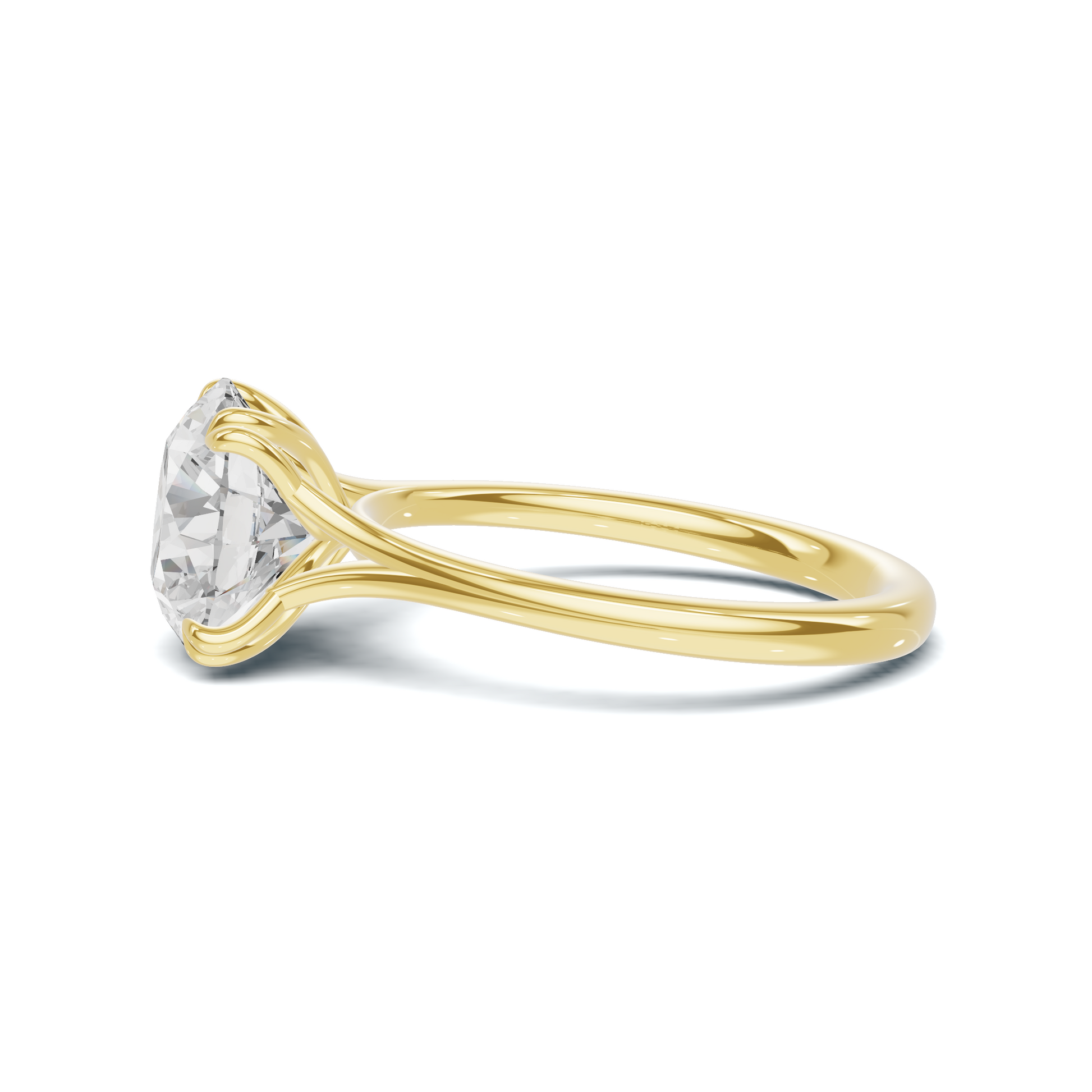 Elegant Sculpted Solitaire Ring