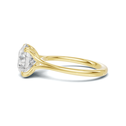 Elegant Sculpted Solitaire Ring