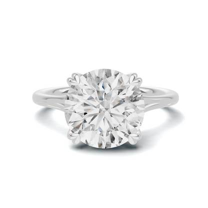 Elegant Sculpted Solitaire Ring