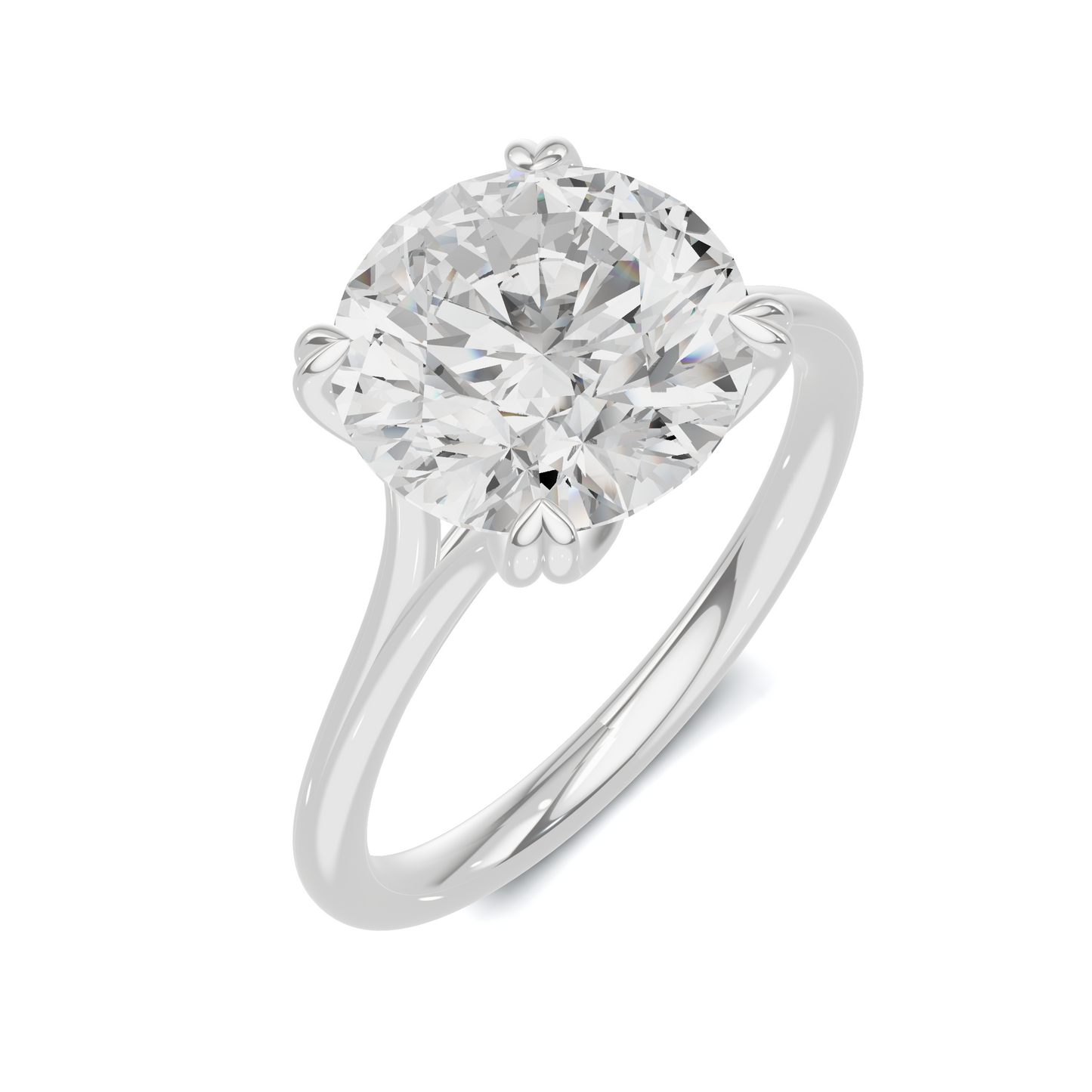 Elegant Sculpted Solitaire Ring