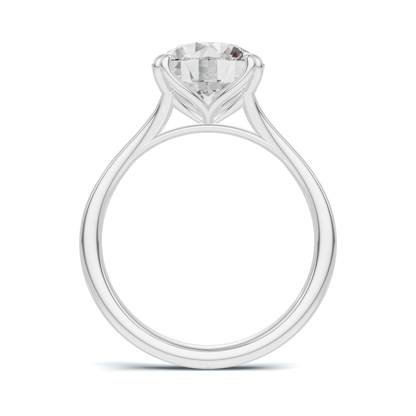 Elegant Sculpted Solitaire Ring