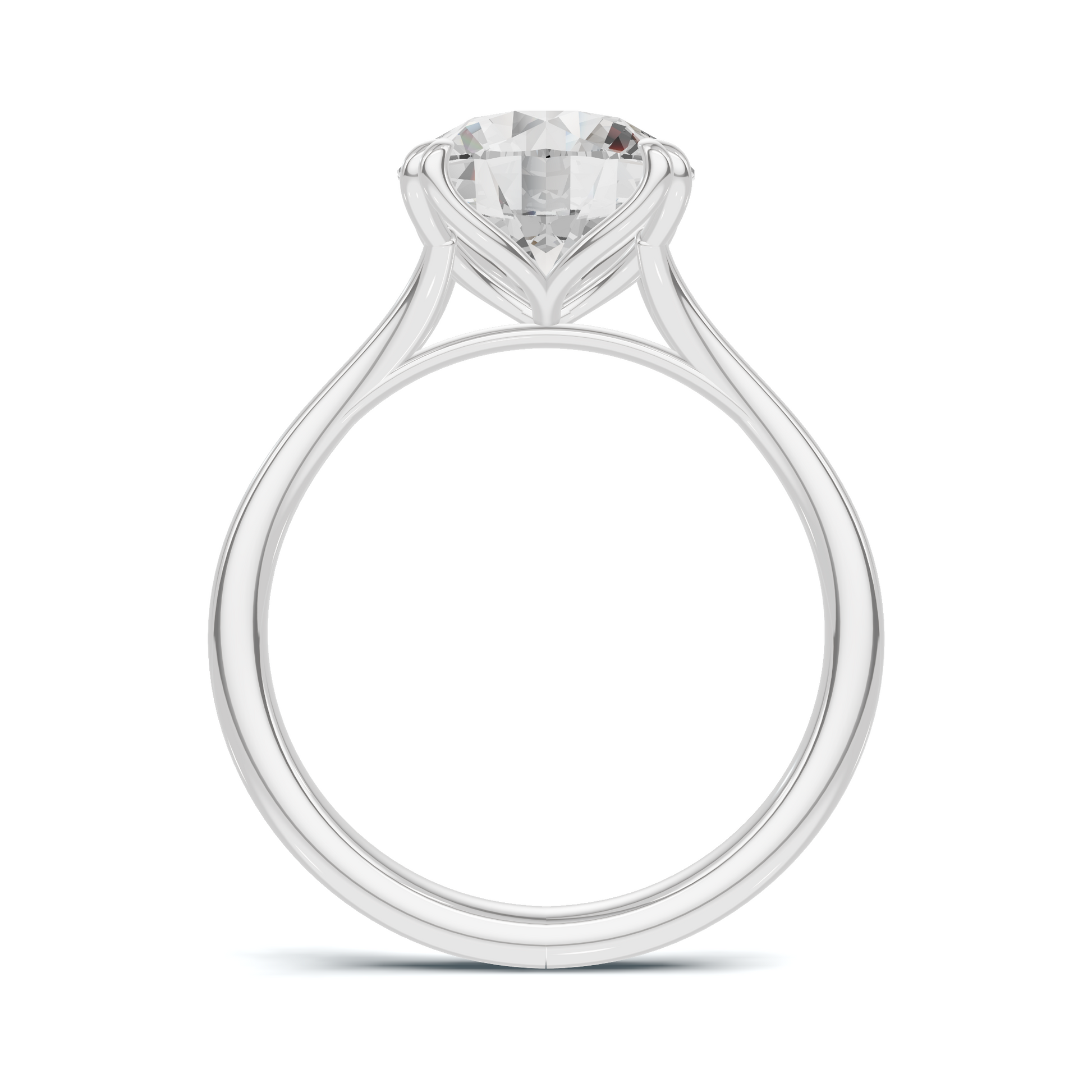 Elegant Sculpted Solitaire Ring