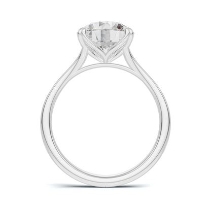 Elegant Sculpted Solitaire Ring