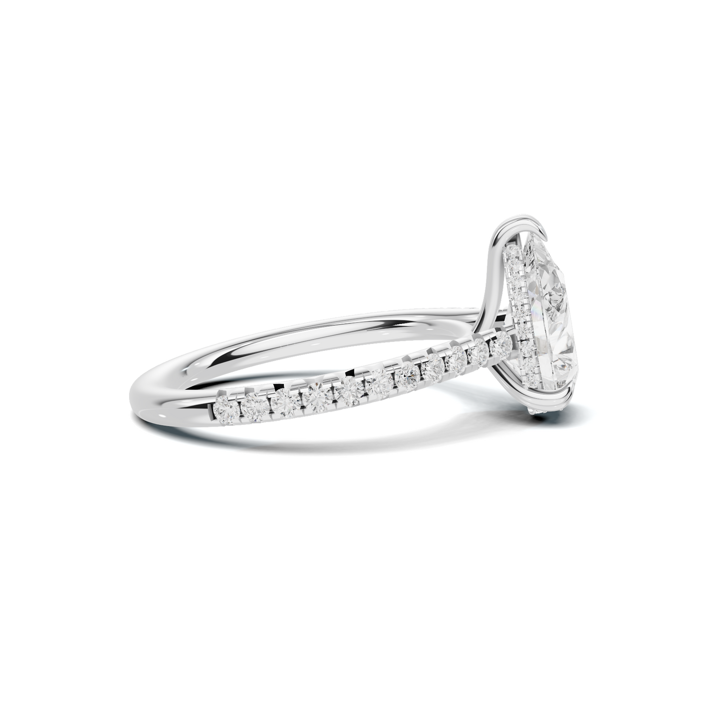 Elegant Teardrop Accent Ring