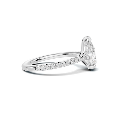 Elegant Teardrop Accent Ring