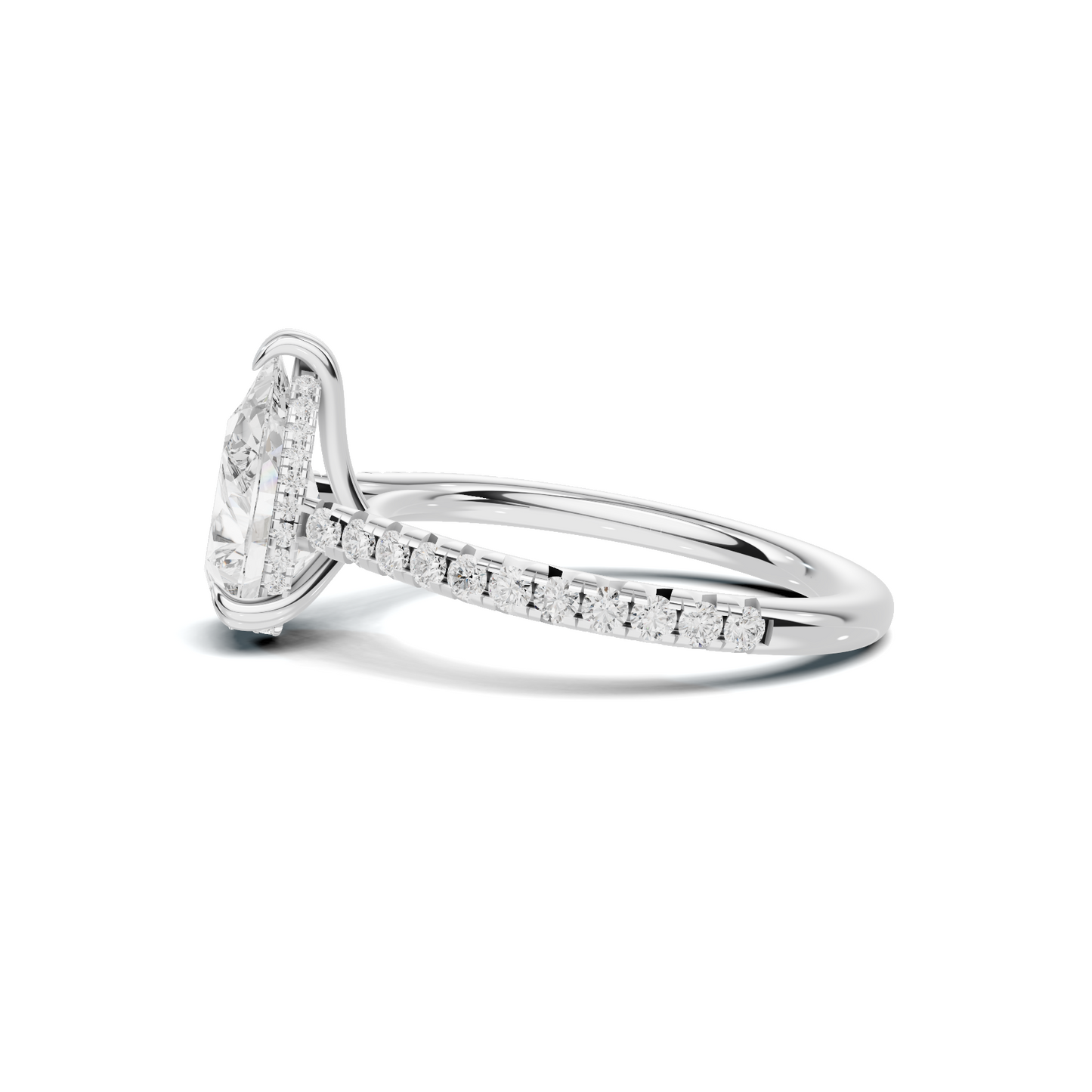 Elegant Teardrop Accent Ring