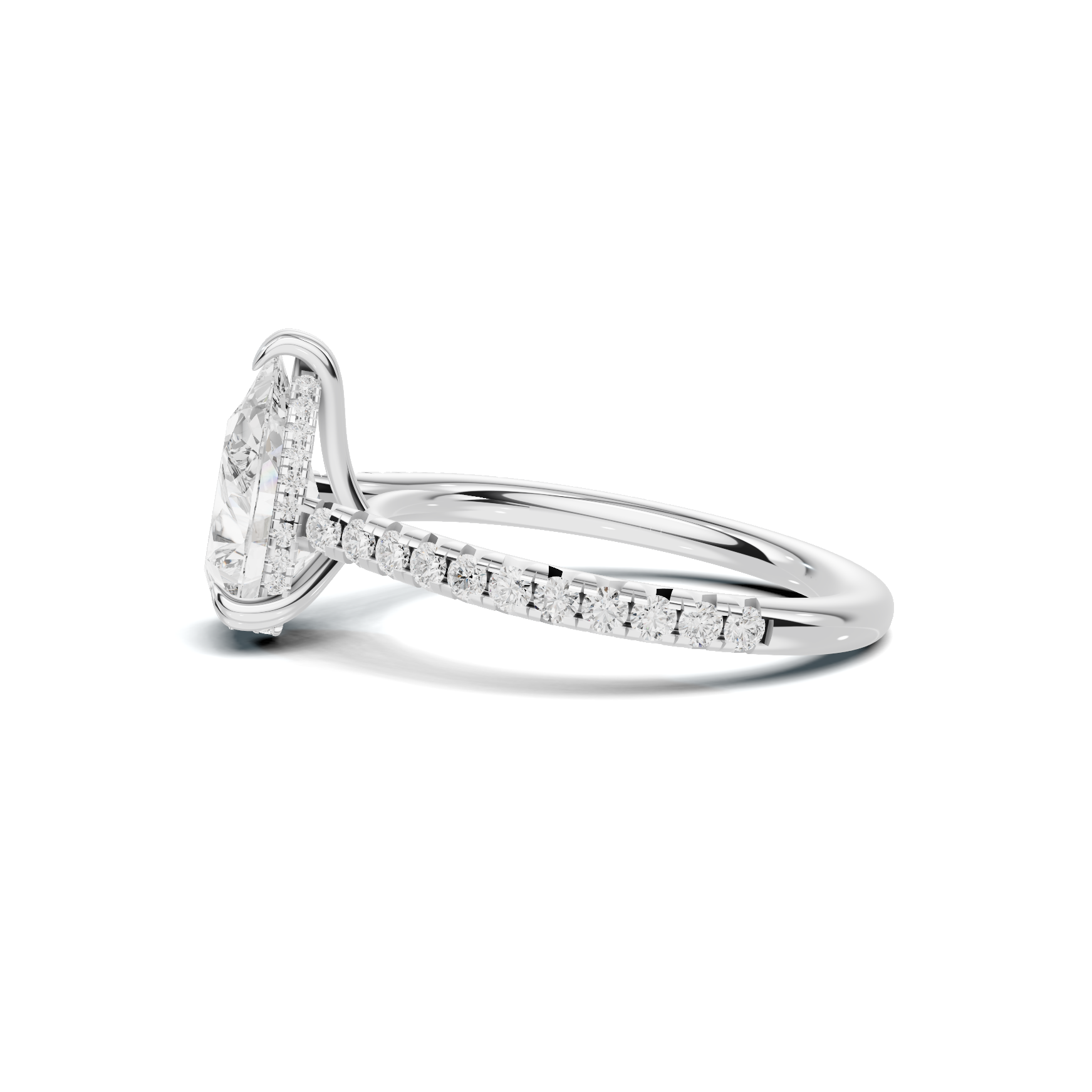 Elegant Teardrop Accent Ring