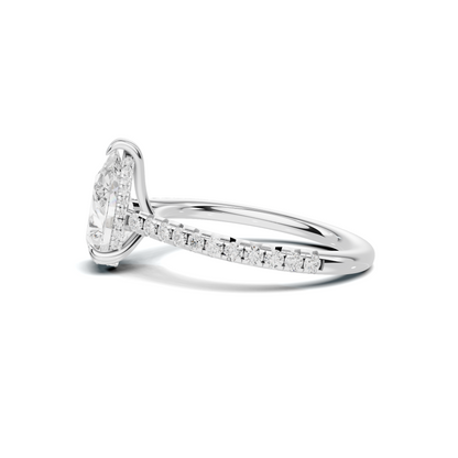 Elegant Teardrop Accent Ring