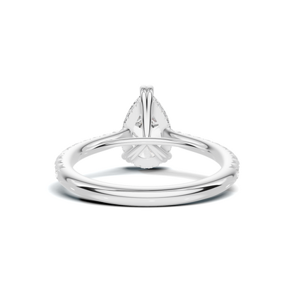 Elegant Teardrop Accent Ring