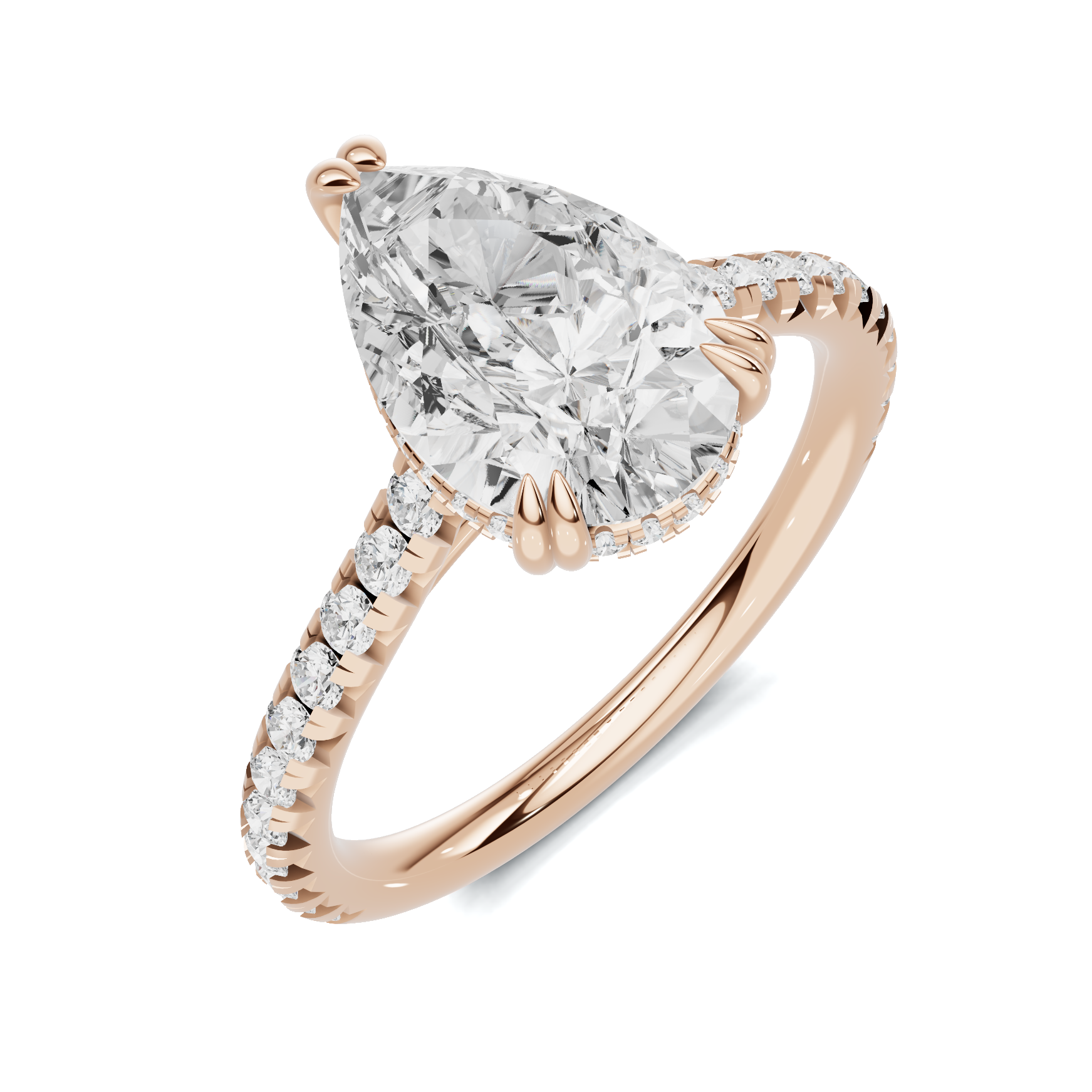 Elegant Teardrop Accent Ring