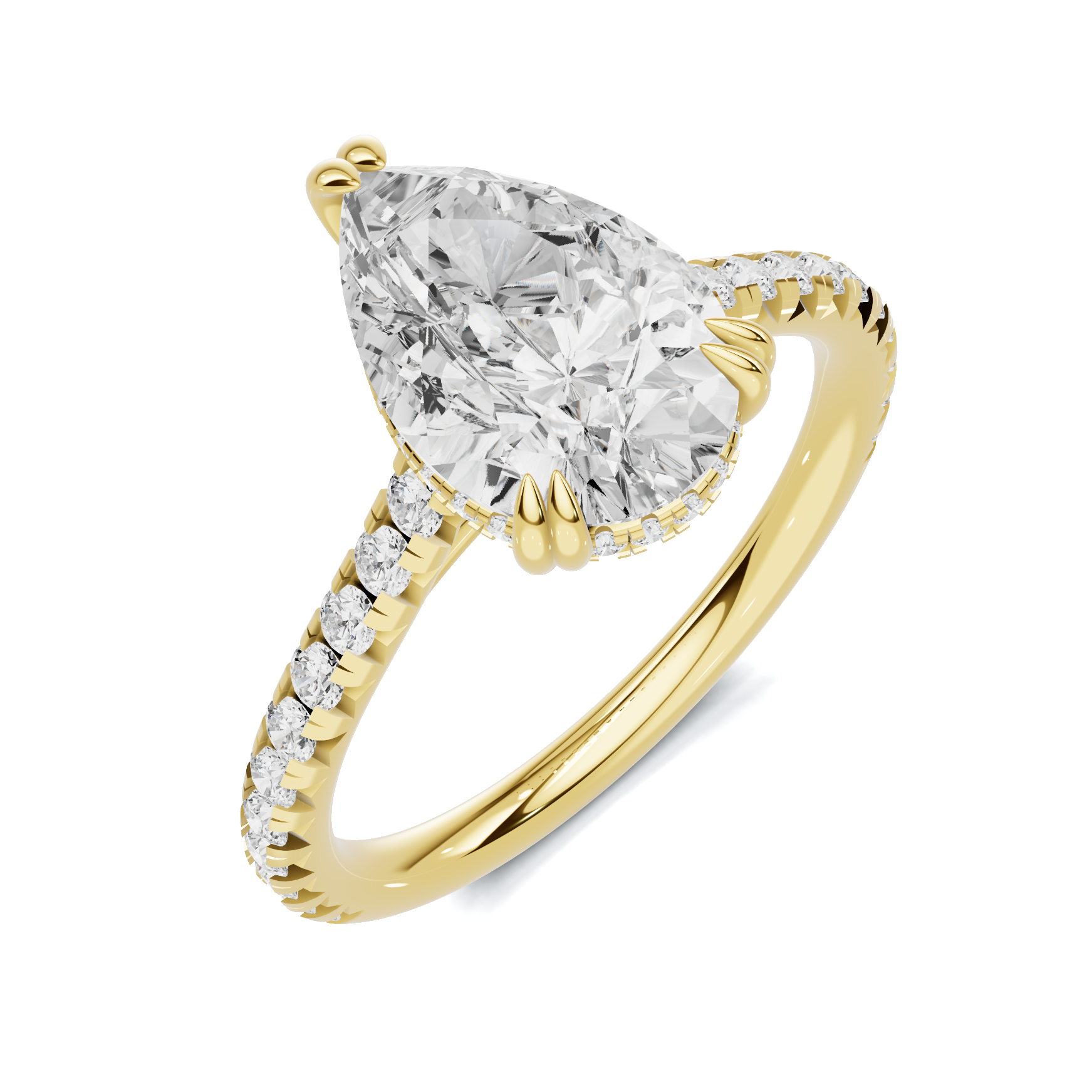 Elegant Teardrop Accent Ring