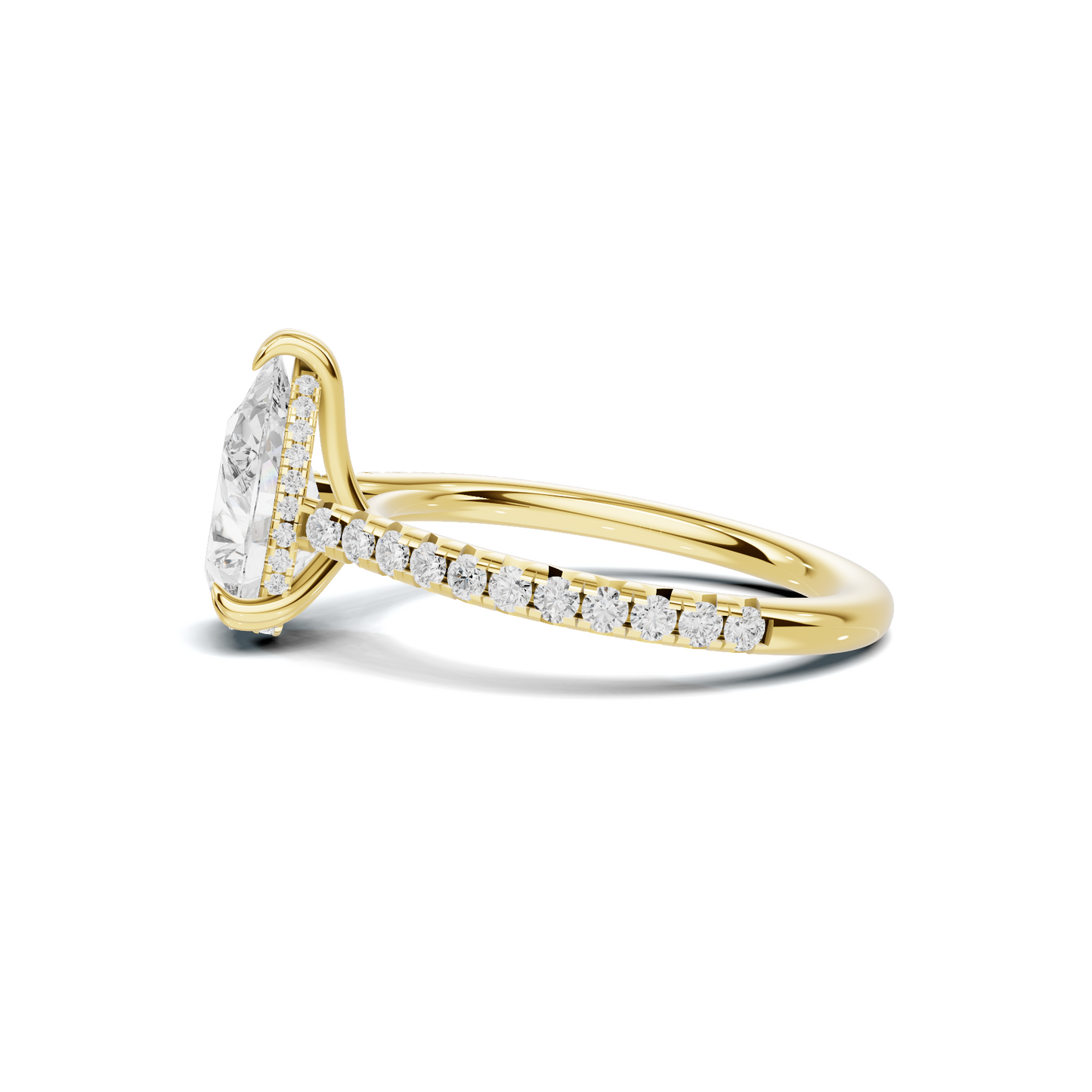 Elegant Teardrop Accent Ring