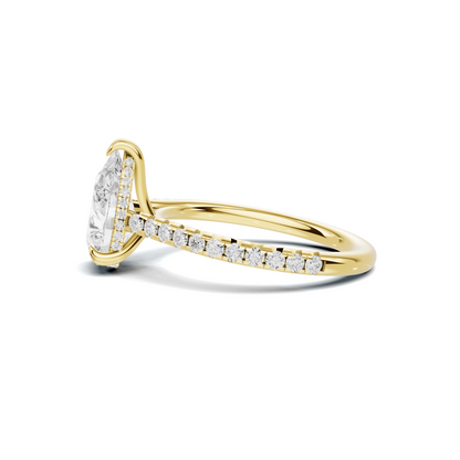 Elegant Teardrop Accent Ring