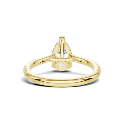 Elegant Teardrop Accent Ring