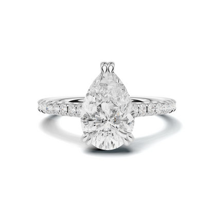 Elegant Teardrop Accent Ring