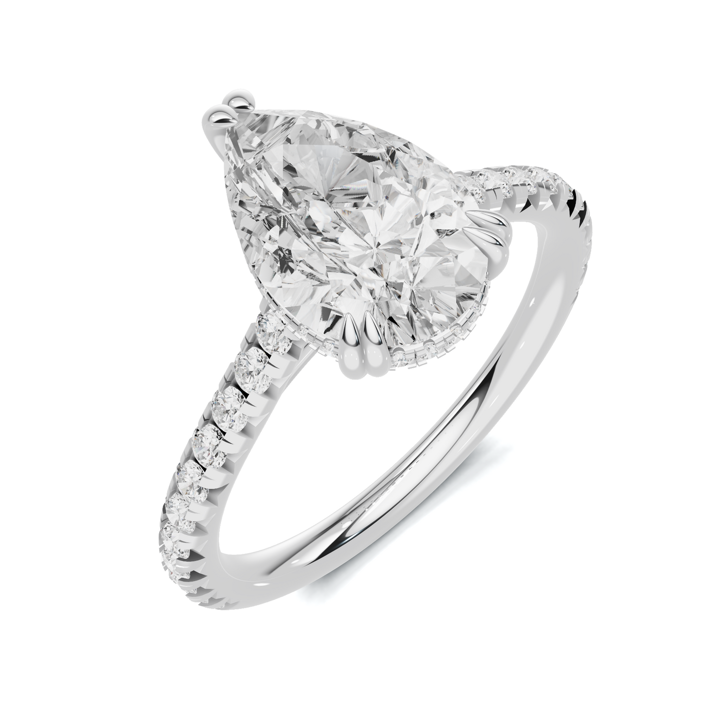 Elegant Teardrop Accent Ring