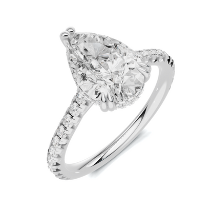 Elegant Teardrop Accent Ring