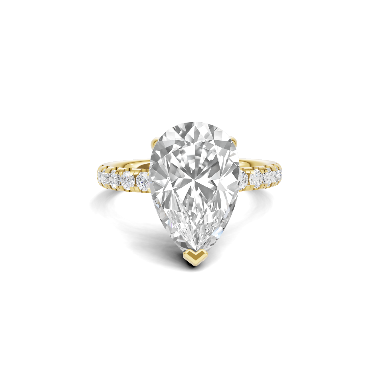 Elegant Teardrop Accented Ring