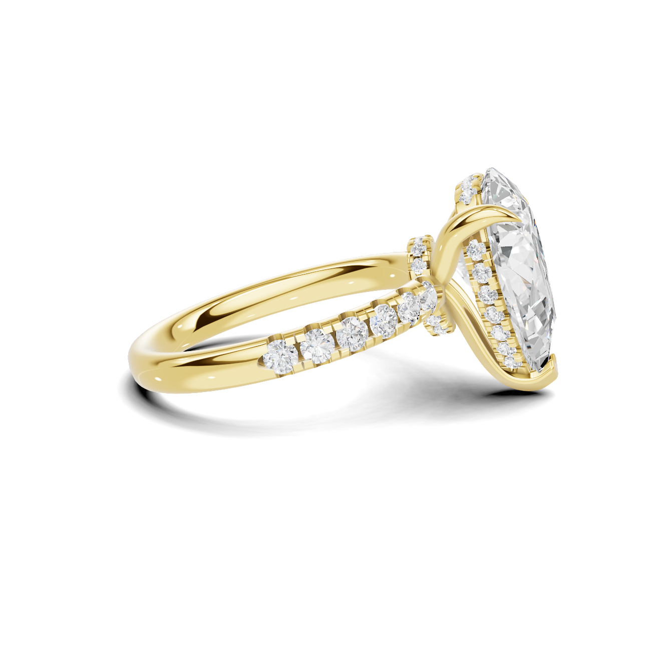 Elegant Teardrop Accented Ring