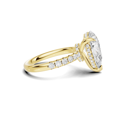 Elegant Teardrop Accented Ring