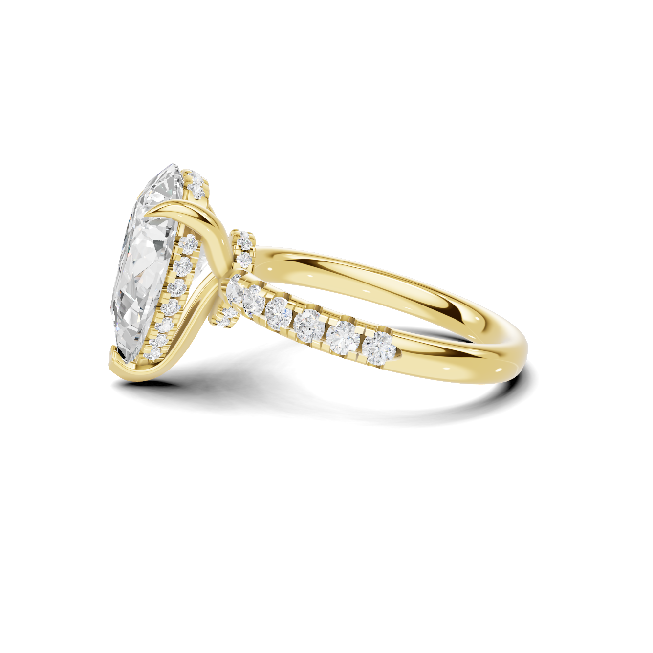 Elegant Teardrop Accented Ring