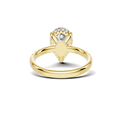 Elegant Teardrop Accented Ring