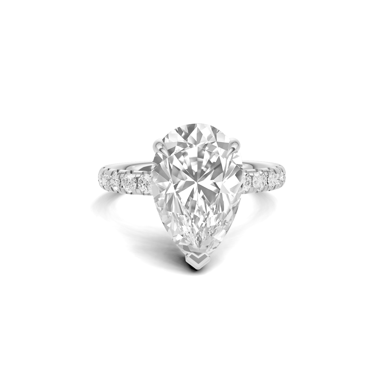 Elegant Teardrop Accented Ring