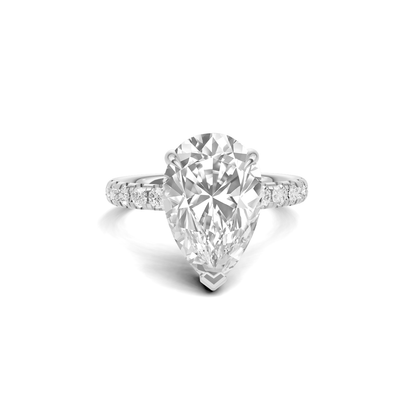 Elegant Teardrop Accented Ring