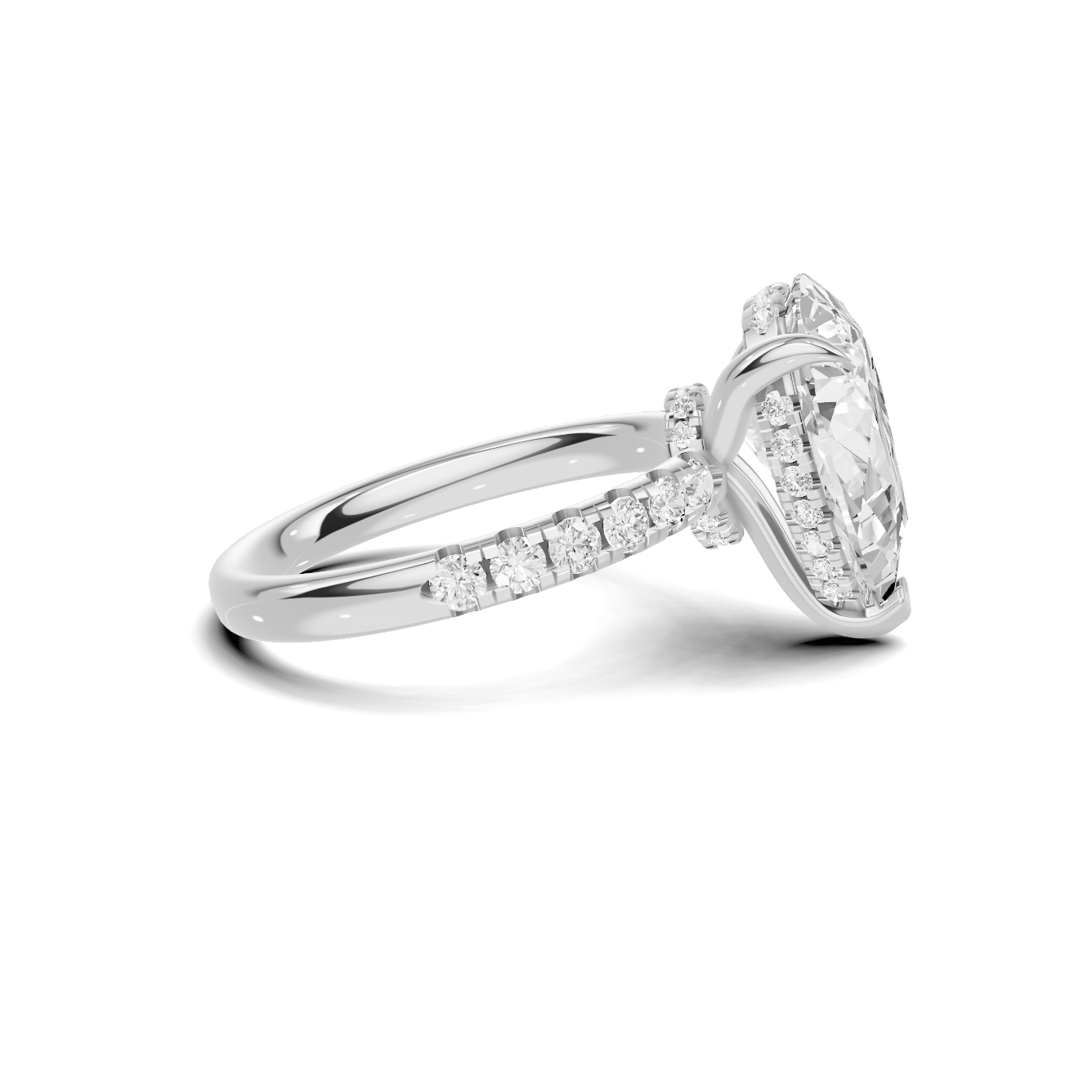 Elegant Teardrop Accented Ring