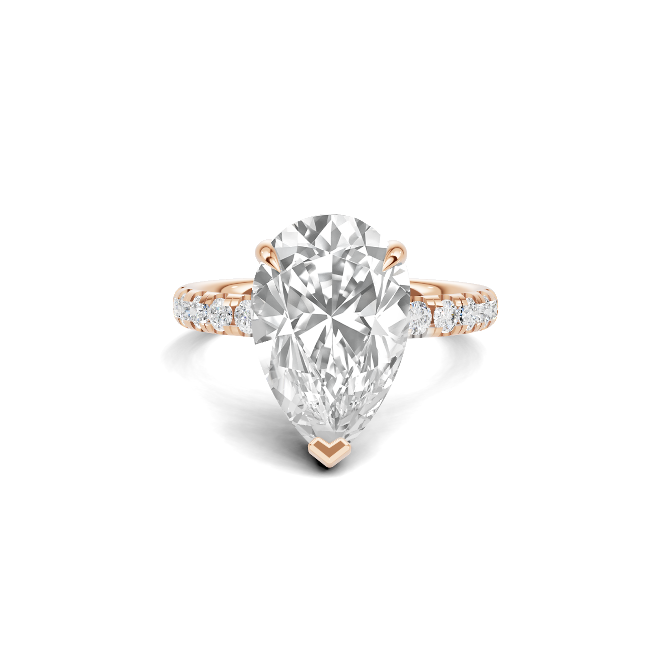 Elegant Teardrop Accented Ring