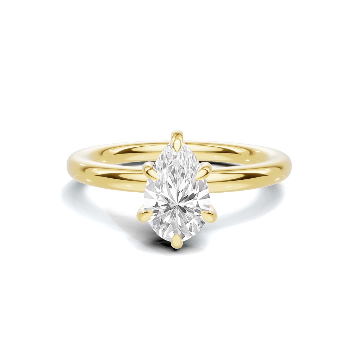 Elegant Teardrop Solitaire Ring