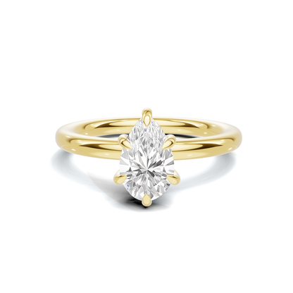 Elegant Teardrop Solitaire Ring