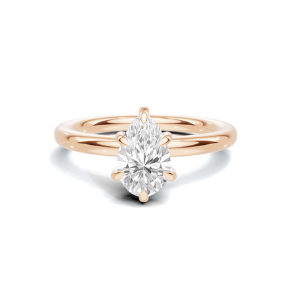 Elegant Teardrop Solitaire Ring