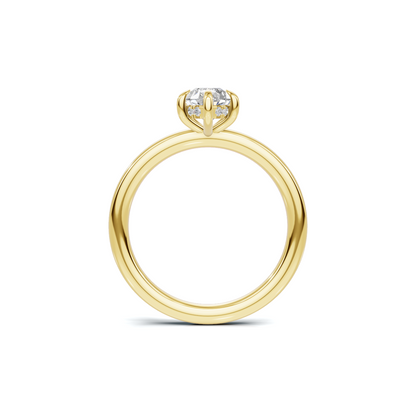 Elegant Teardrop Solitaire Ring