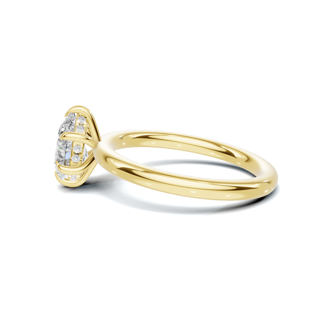 Elegant Teardrop Solitaire Ring