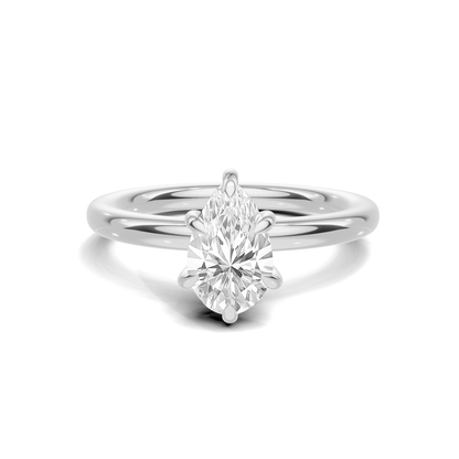 Elegant Teardrop Solitaire Ring