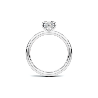 Elegant Teardrop Solitaire Ring