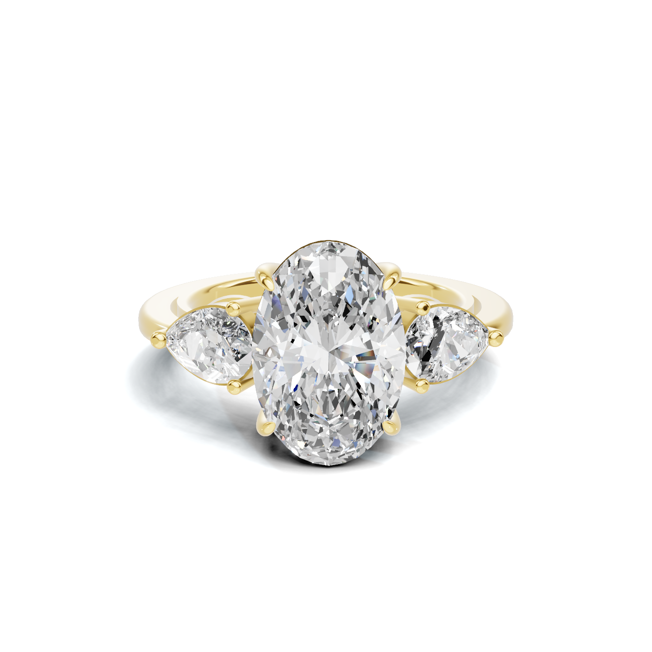 Elegant Three Stone Ring