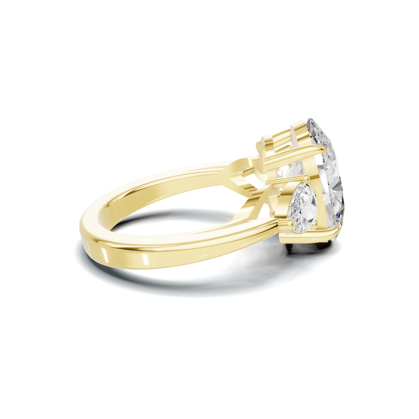 Elegant Three Stone Ring
