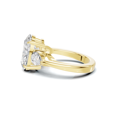 Elegant Three Stone Ring