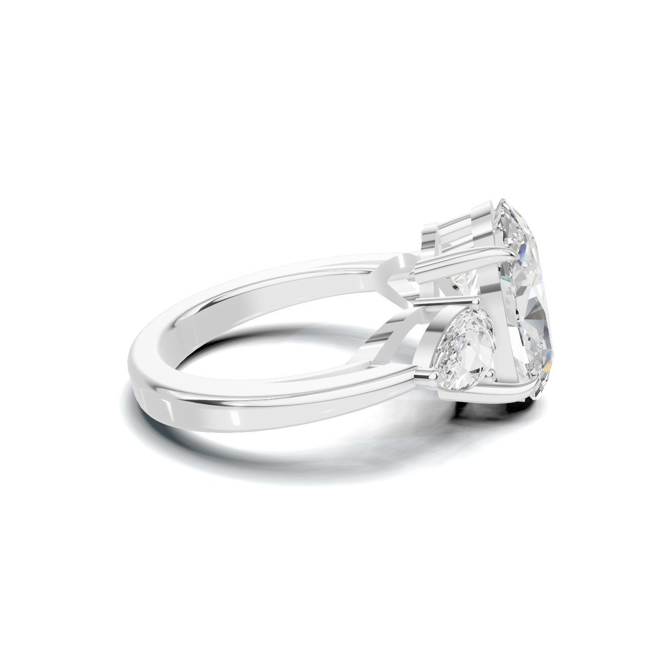 Elegant Three Stone Ring
