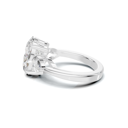 Elegant Three Stone Ring