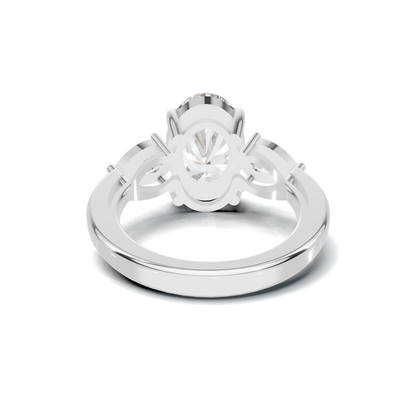 Elegant Three Stone Ring