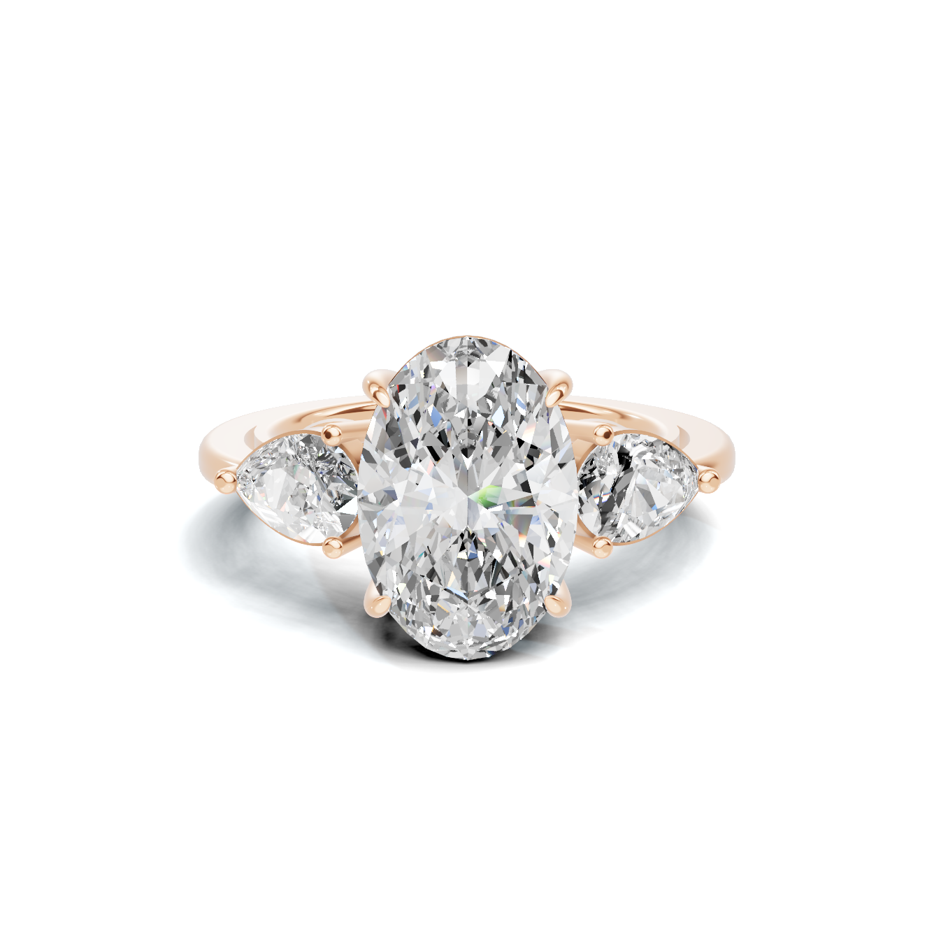 Elegant Three Stone Ring