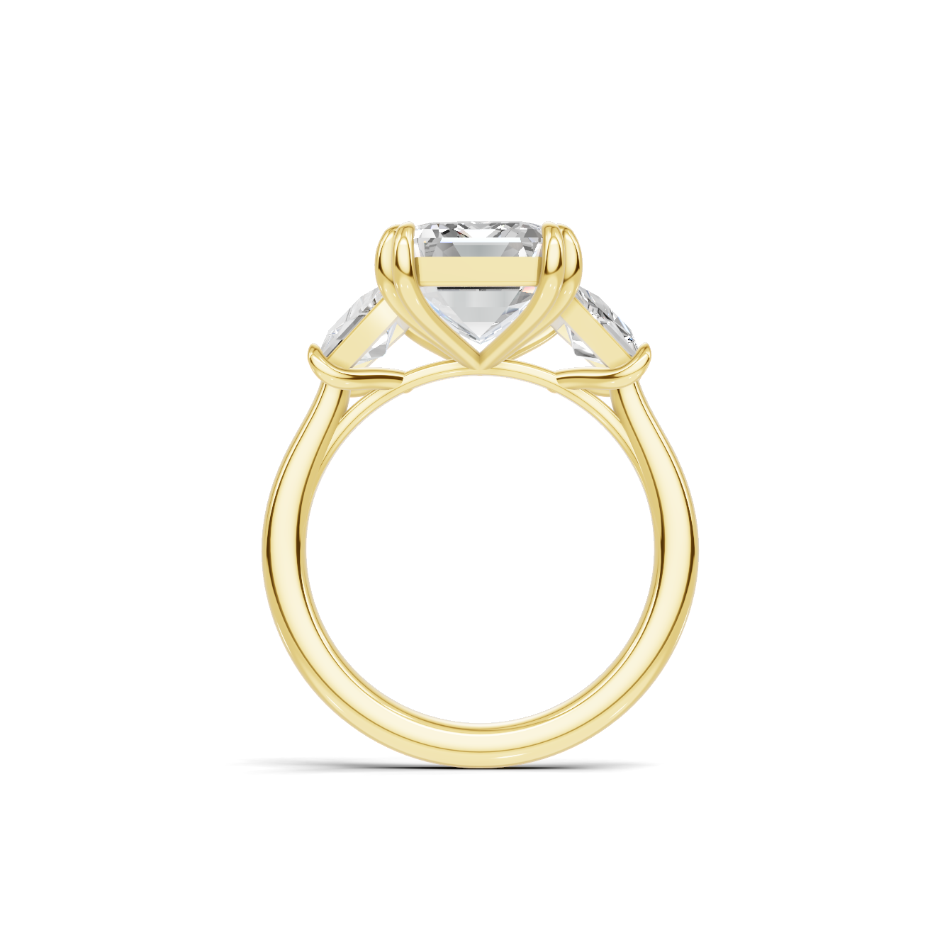 Elegant Trapezoid Accent Ring