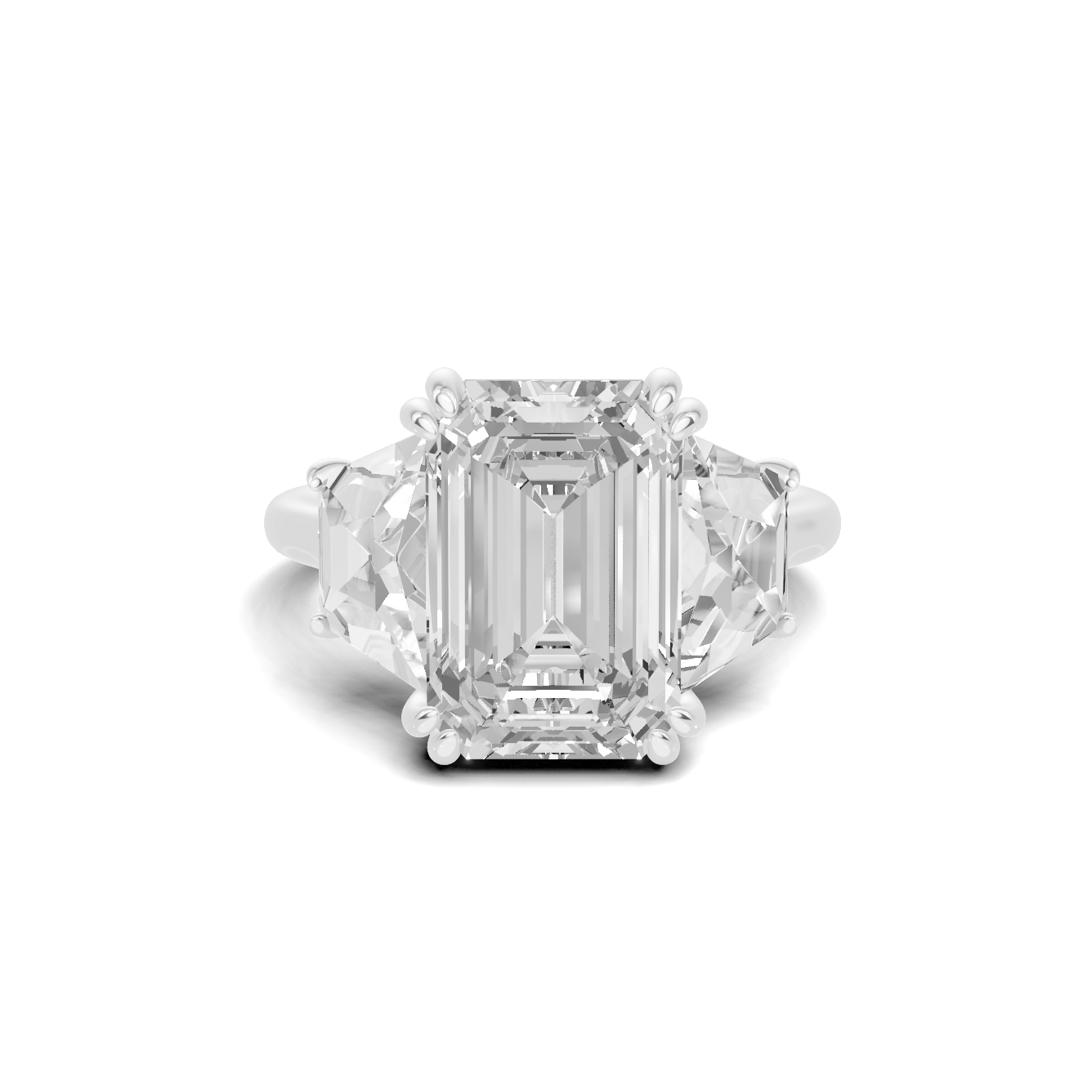 Elegant Trapezoid Accent Ring